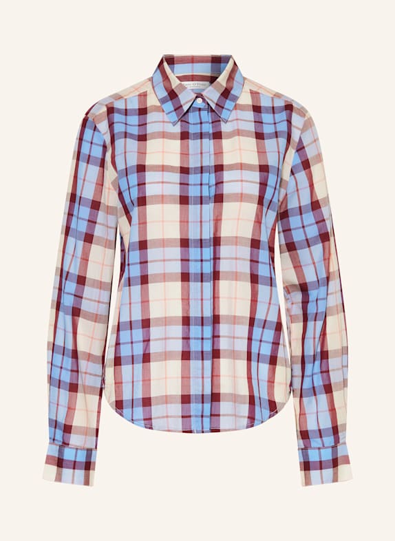 Marc O'Polo Shirt blouse DARK RED/ LIGHT BLUE/ BEIGE
