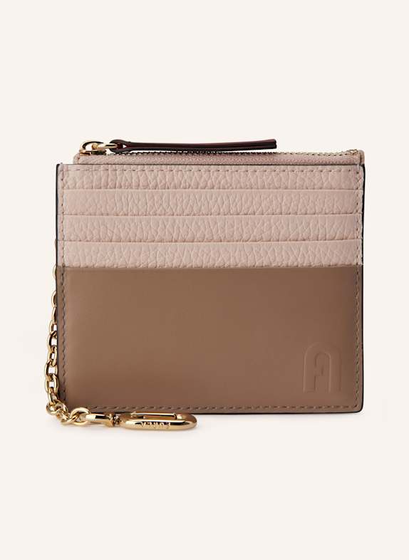 FURLA Kartenetui GRAZIA mit Münzfach BEIGE/ HELLROSA