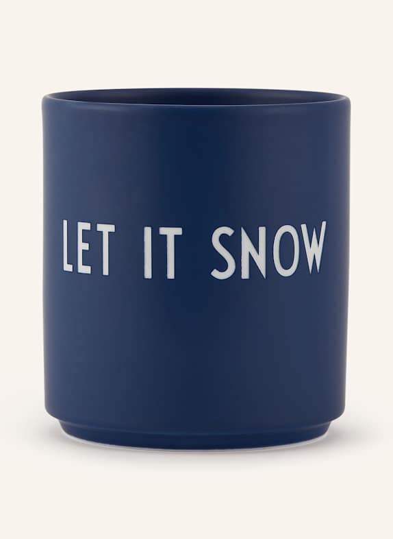 DESIGN LETTERS Becher LET IT SNOW DUNKELBLAU