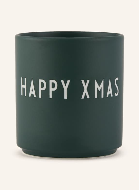 DESIGN LETTERS Becher HAPPY XMAS GRÜN