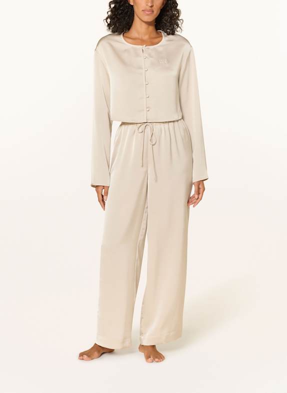 NINETY-9 Loungeshirt IVY van satijn CRÈME