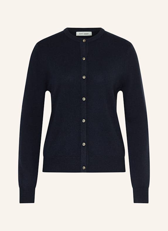 SOFT GOAT Strickjacke aus Cashmere DUNKELBLAU