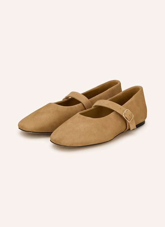 MRS & HUGS Mary Jane ballet topes CAMEL