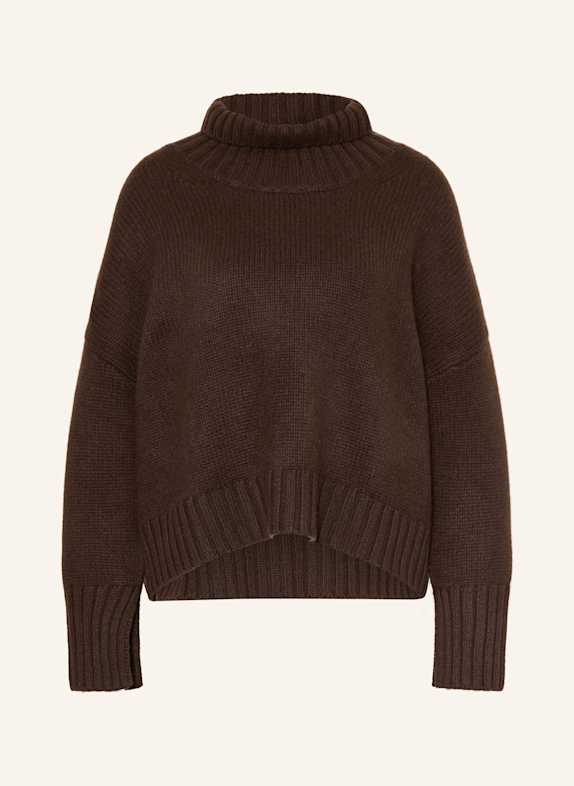 SOFT GOAT Rollkragenpullover aus Cashmere DUNKELBRAUN