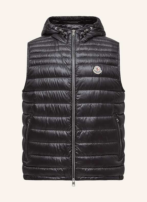 MONCLER Péřová vesta ORANT ČERNÁ