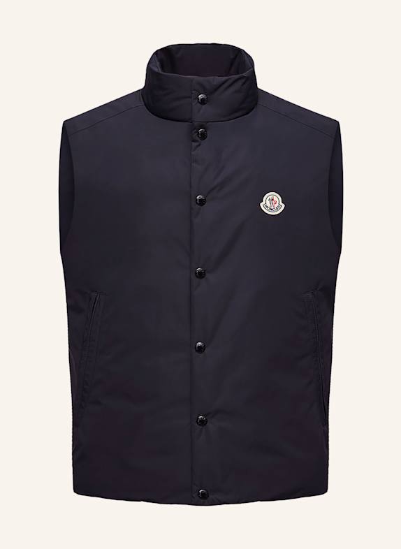 MONCLER Péřová vesta PILAT TMAVĚ MODRÁ