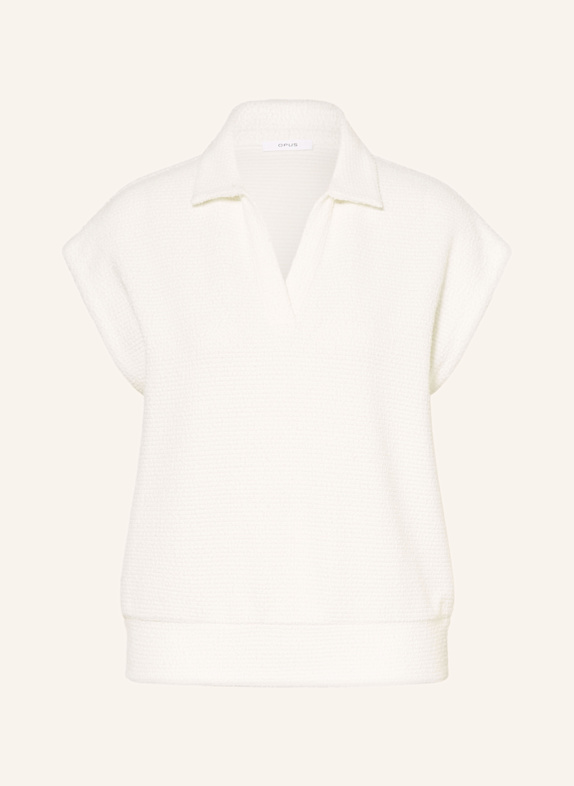 OPUS T-Shirt GOSTE aus Frottee WEISS