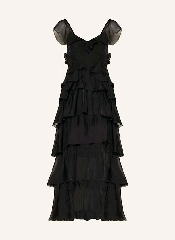 ALLSAINTS Sukienka SIENNA z wolantami CZARNY