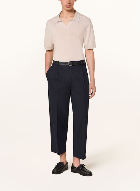 COS Strick-Poloshirt Loose Fit aus Leinen CREME