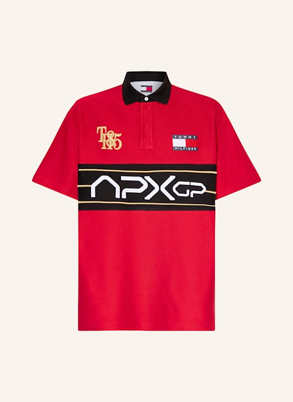 TOMMY HILFIGER Polokošile ČERVENÁ/ ČERNÁ/ ZLATÁ