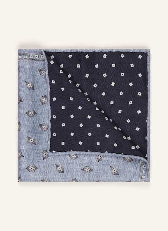 BRUNELLO CUCINELLI Seidentuch DUNKELBLAU / HELLBLAU / GRAU