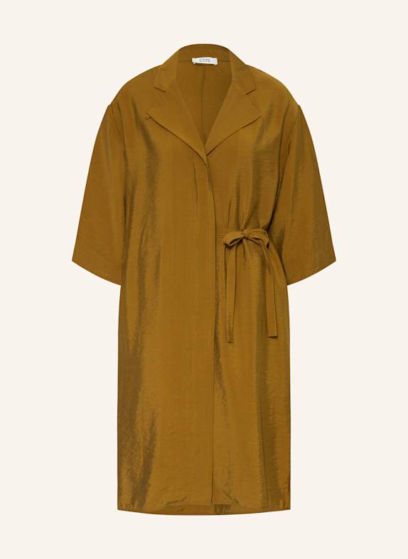 COS Kleid mit 3/4-Arm COGNAC