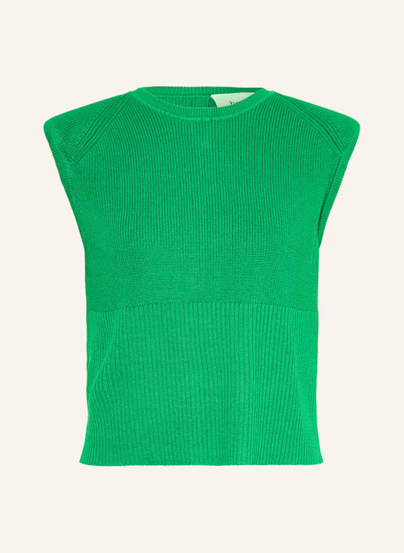 ba&sh Pletený top ESMA ZELENÁ