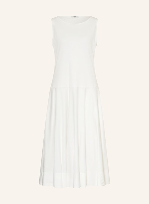 COS Kleid im Materialmix WEISS