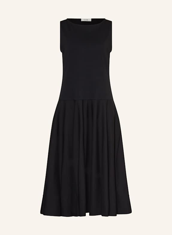 COS Kleid im Materialmix SCHWARZ