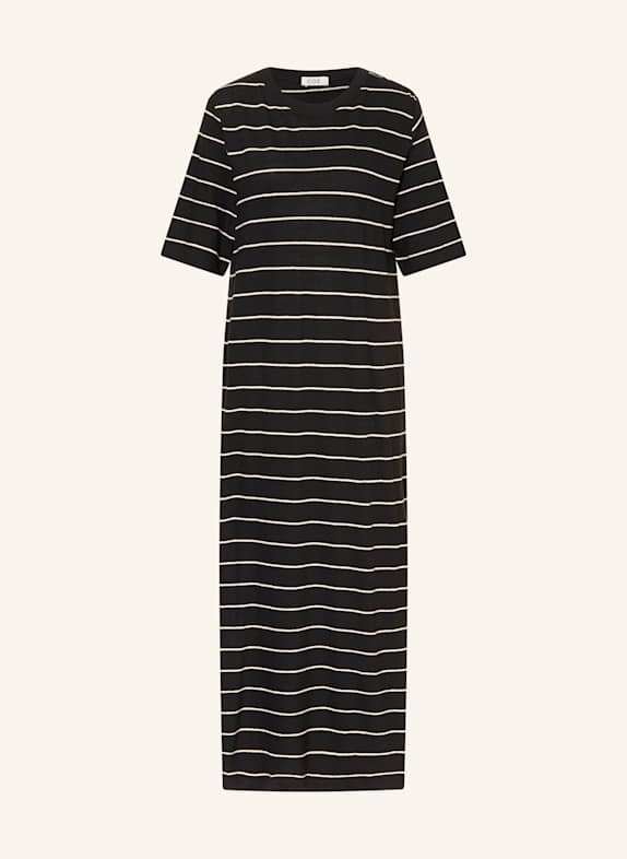 COS Kleid mit Leinen SCHWARZ/ WEISS