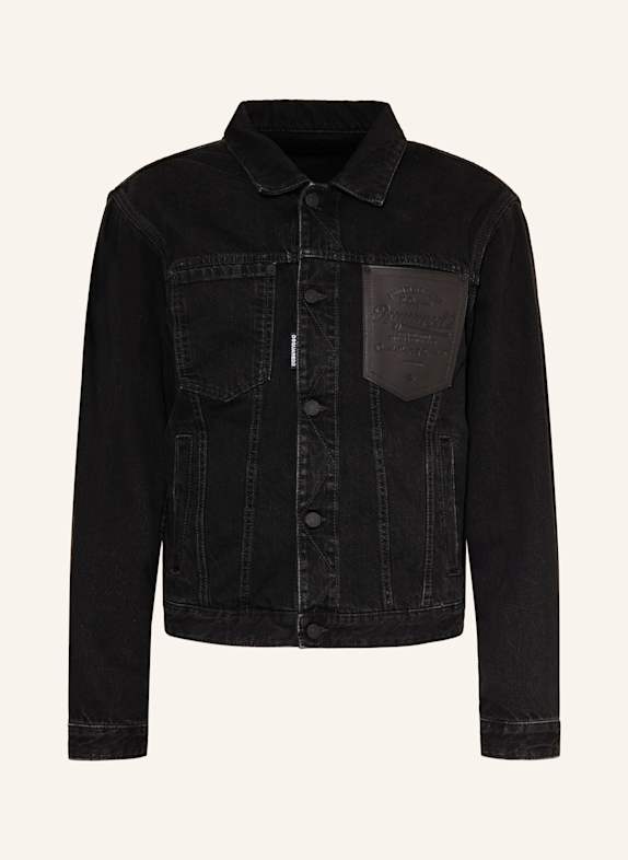 DSQUARED2 Kurtka jeansowa CZARNY