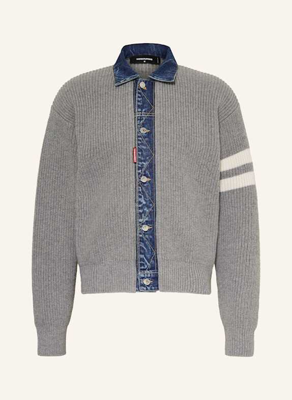 DSQUARED2 Kardigan SZARY/ GRANATOWY/ ECRU