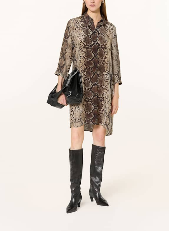 Princess GOES HOLLYWOOD Shirt dress with 3/4 sleeves BROWN/ DARK BROWN/ BEIGE