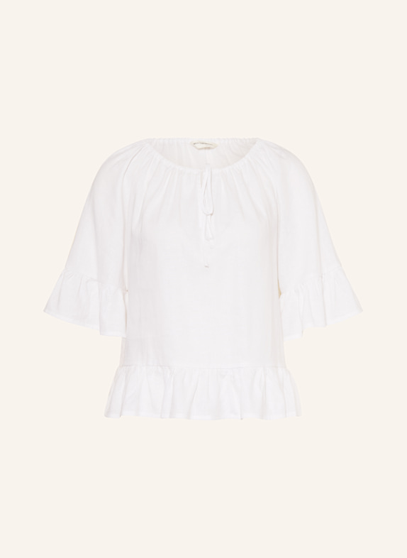 MSCH COPENHAGEN Blusenshirt MSCHRYAN CONELLA mit Leinen WEISS