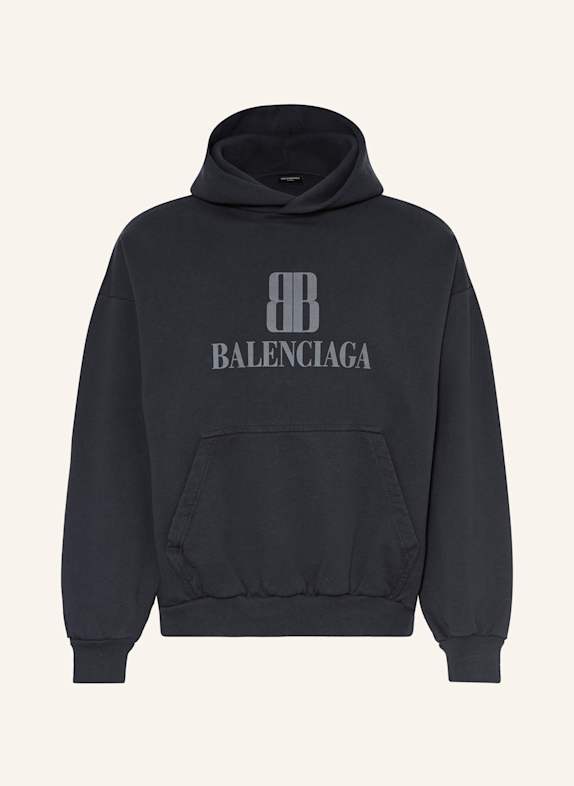 BALENCIAGA Bluza z kapturem CZARNY