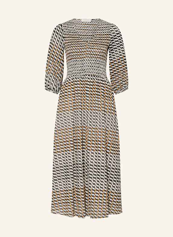 CATNOIR Kleid mit 3/4-Arm ECRU/ DUNKELBLAU/ DUNKELGELB