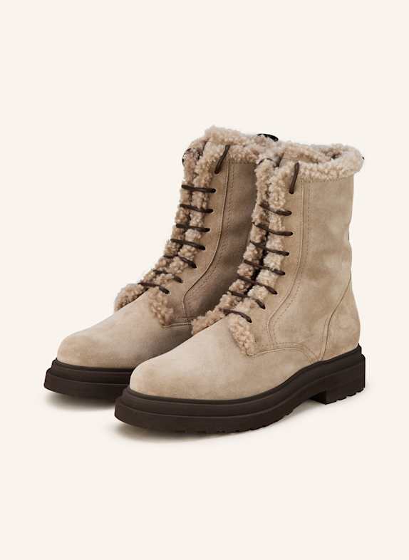 BRUNELLO CUCINELLI Lace-up boots LIGHT GRAY