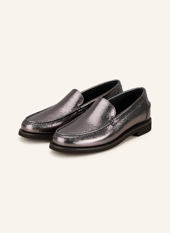 BRUNELLO CUCINELLI Loafersy SREBRNY