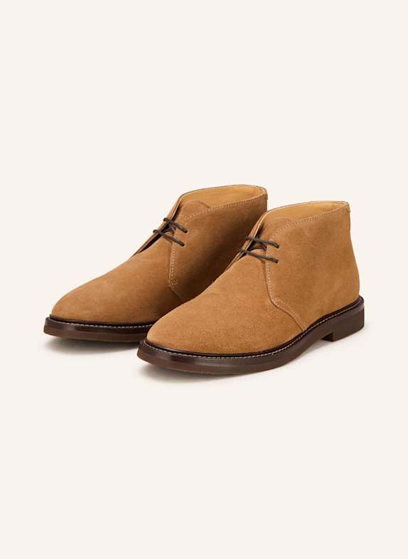 BRUNELLO CUCINELLI Buty sznurowane JASNOBRĄZOWY