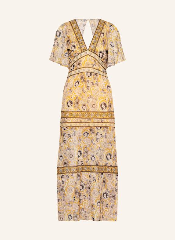 ba&sh Šaty ALIA ŽLUTÁ/ TMAVĚ ŽLUTÁ/ REŽNÁ