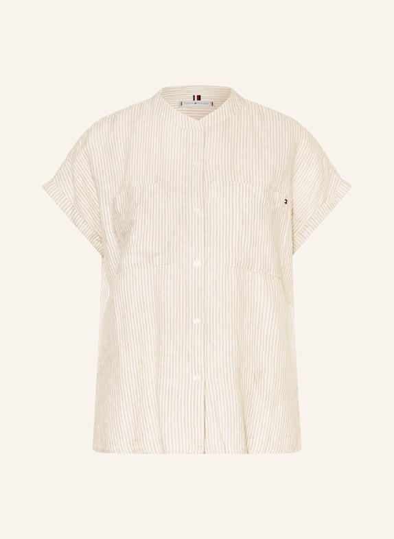 TOMMY HILFIGER Linen blouse BEIGE/ CREAM