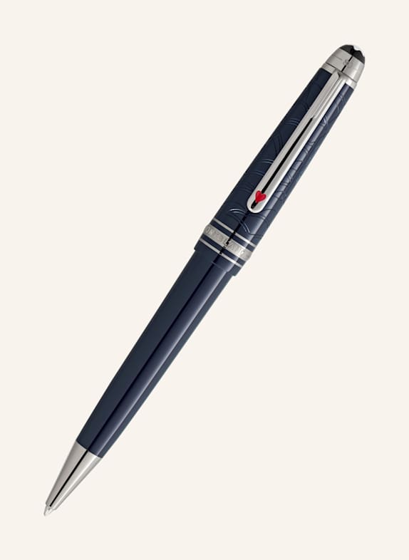 MONTBLANC Ballpoint pen MEISTERSTÜCK AROUND THE WORLD IN 80 DAYS MIDSIZE DARK BLUE/ SILVER