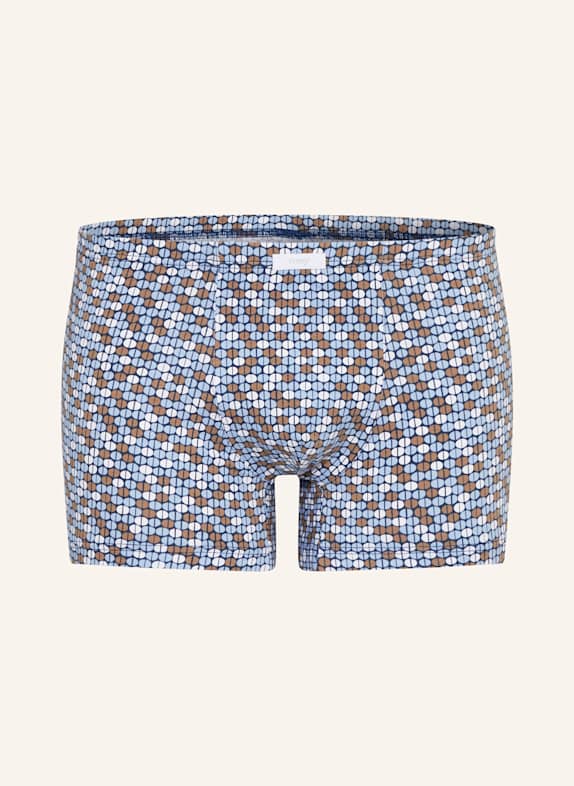 mey Boxer shorts series MOVING DOTS DARK BLUE / LIGHT BLUE / BROWN