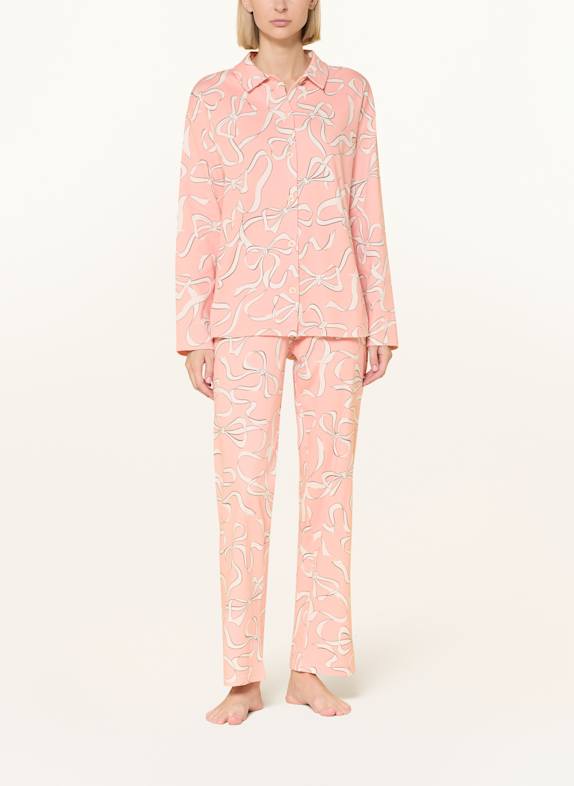mey Pyjama PRETTY BOWS-serie ROSE CLAIR / WIT / ZWART