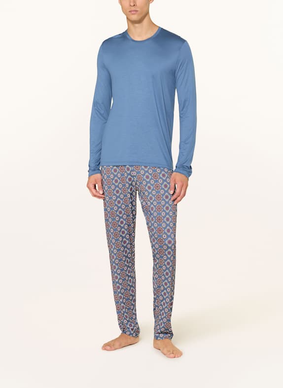 mey Sovbyxor Serie ELEGANT PATTERN BLÅ / MÖRKRÖD