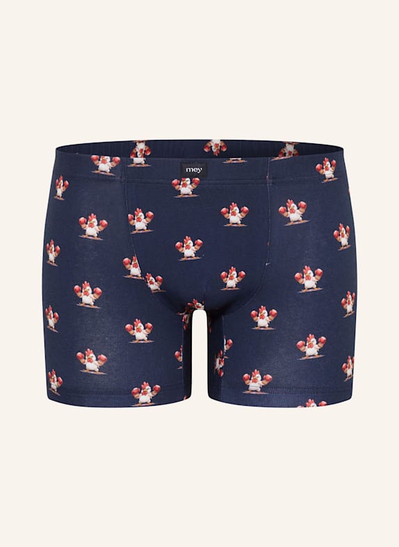 mey Boxershorts Serie SPORTY CHICKEN DUNKELBLAU / ECRU / ROT