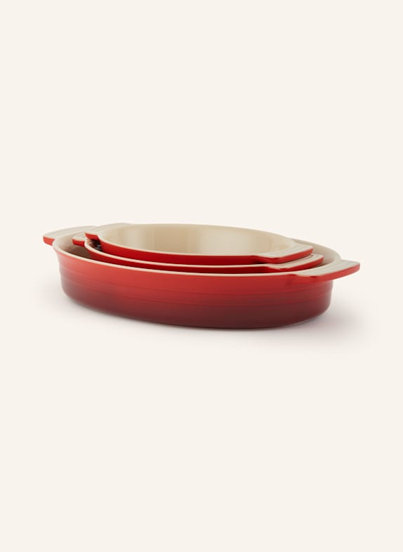 LE CREUSET 3er-Set Auflaufformen KLASSIK ROT