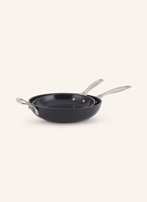 LE CREUSET 2tlg. Pfannen-Set ESSENTIAL SCHWARZ/ SILBER