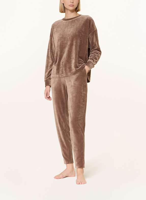 mey Loungebroek serie VELVET DREAM van velours MARRON FONCÉ