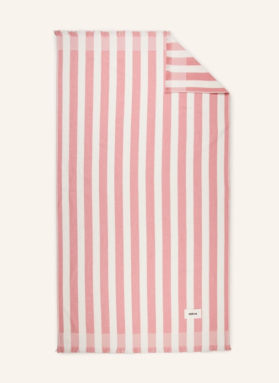 TEKLA Strandtuch CREME/ ROSA