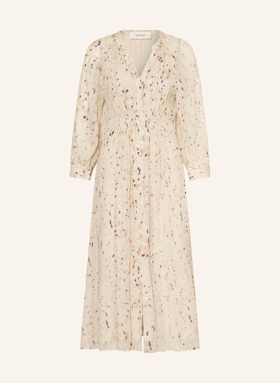 ba&sh Kleid KARLA BEIGE/ DUNKELLILA