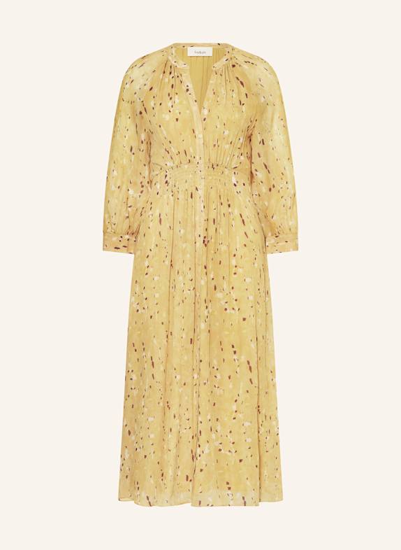 ba&sh Kleid KARLA DUNKELGELB/ DUNKELBRAUN