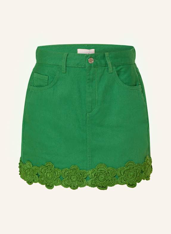 LIU JO Denim skirt GREEN