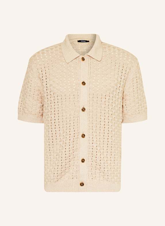 REISS Strickhemd TOBY Comfort Fit BEIGE