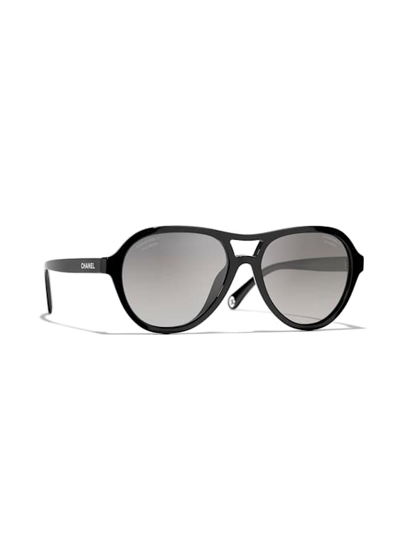 CHANEL Round sunglasses C501M3 - BLACK/ GRAY POLARIZED