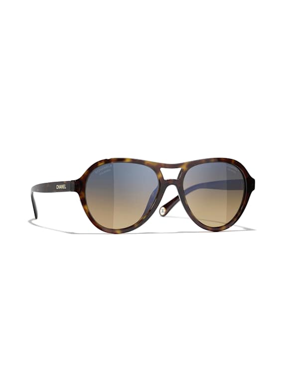 CHANEL Round sunglasses C714W1 - HAVANA/ BROWN POLARIZED