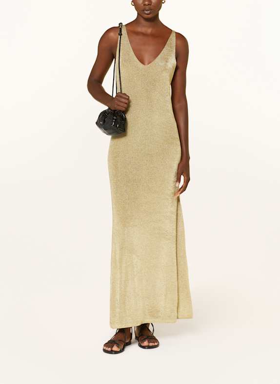 ba&sh Kleid ZALANA mit Glitzergarn GOLD