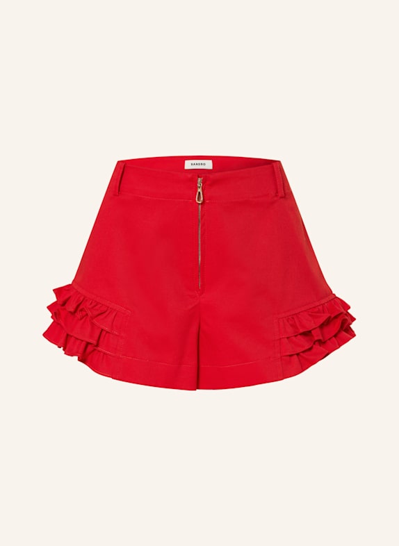 SANDRO Shorts mit Rüschen ROT