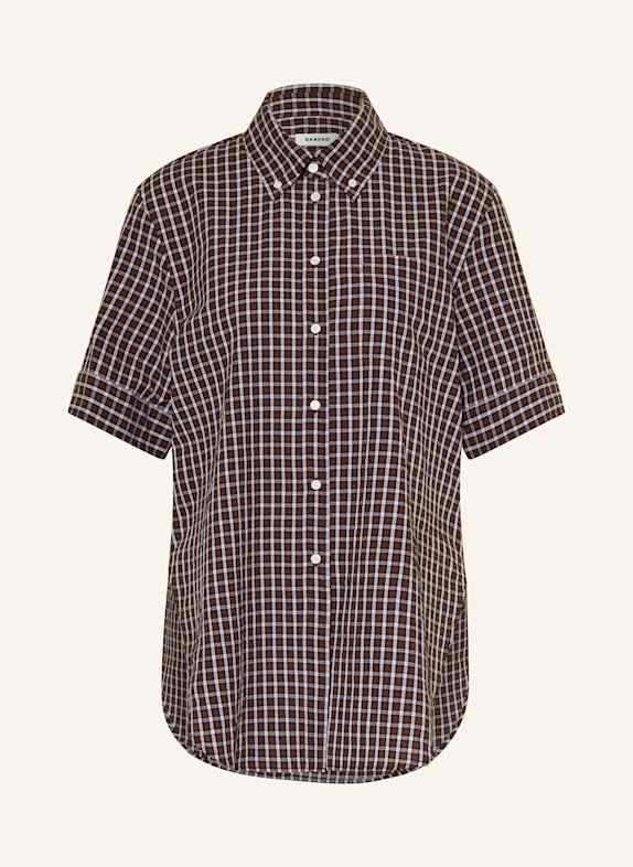 SANDRO Hemdbluse BRAUN/ WEISS