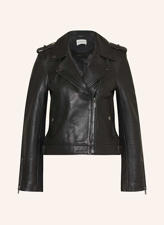 CLAUDIE PIERLOT Lederjacke SCHWARZ